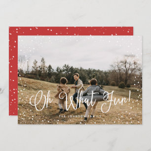 Modern Snow Script 2 Foto Feiertagskarte