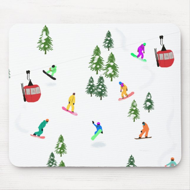 Modern Snowboarder Snowboarden Mousepad (Vorne)