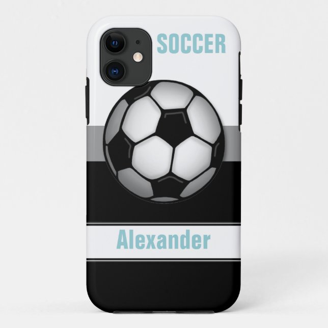 Modern Soccer Ball Blue personalisiert iPhone 5 Fa Case-Mate iPhone Hülle (Rückseite)
