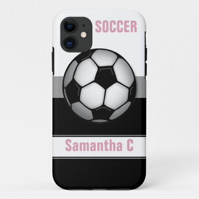 Modern Soccer Ball rosa personalisiertes iPhone 5  Case-Mate iPhone Hülle (Rückseite)