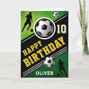 Modern Soccer Football Ball Player Geburtstag Karte