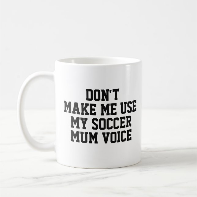 Modern Soccer mum voice Football Coach Tasse (Links)