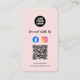 Modern Social Media QR Code | Instagram Facebook  Visitenkarte