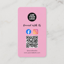 Modern Social Media QR Code | Instagram Facebook  Visitenkarte