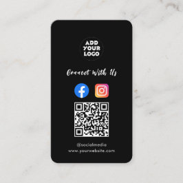 Modern Social Media QR Code | Instagram Facebook  Visitenkarte