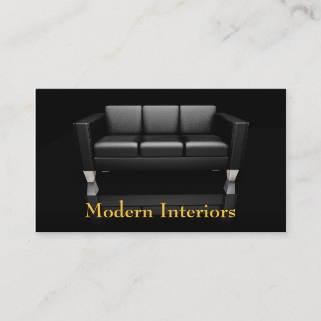 Modern Sofa Business Card Visitenkarte (Vorderseite)