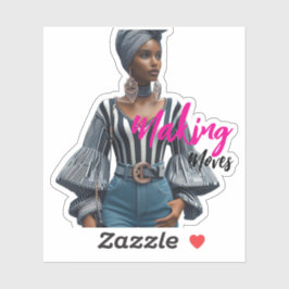 Modern Sophisticated Custom-Cut Vinyl Sticker