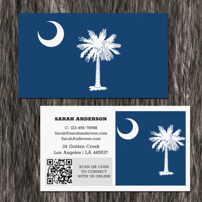 Modern South Carolina Business Card, Flag/USA Visitenkarte (Von Creator hochgeladen)