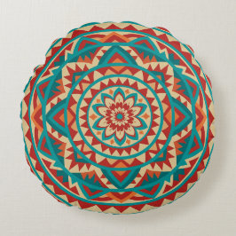 Modern Southwest Mandala Rundes Kissen