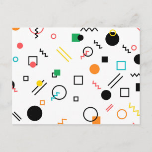 Modern, spielerisch, cool, trendy, geometrisch geg postkarte