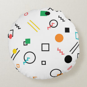 Modern, spielerisch, cool, trendy, geometrisch geg rundes kissen