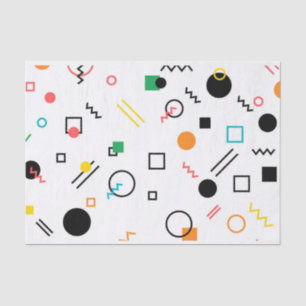 Modern, spielerisch, cool, trendy, geometrisch geg seidenpapier