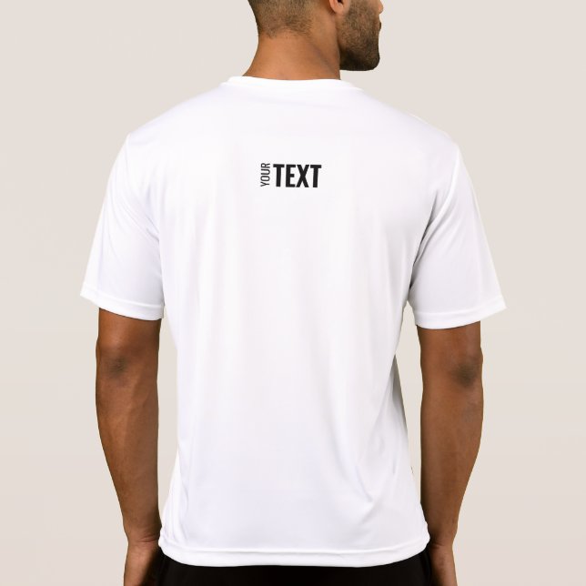 Modern Sport Back Print Template Mens White T-Shirt (Rückseite)