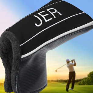 Modern Sports Black Mit Monogramm Golfer Putter Golf Headcover