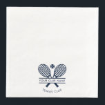 Modern Sports Club Name Tennis Team Serviette<br><div class="desc">Passen Sie dieses Paper Dinner Napkins einfach an, indem Sie Ihren Club- oder Gesellschaftsnamen hinzufügen, indem Sie auf den Button "Personalisieren" klicken. Ideal für alle Clubs, Geschäfte oder Schulklassen. Bestellen Sie so viele oder so weniger wie nötig. Es ist keine Einrichtungsgebühr und keine Bestellmenge erforderlich. Die Farbpalette ist vollständig anpassbar...</div>