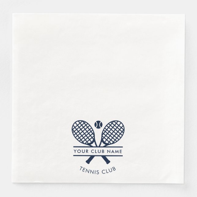 Modern Sports Club Name Tennis Team Serviette (Vorderseite)