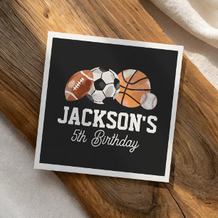 Modern Sports Geburtstagsparty Serviette