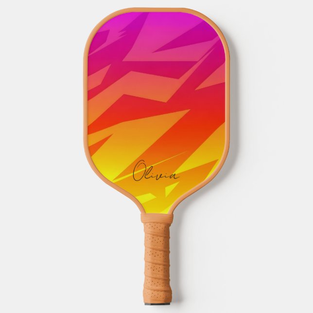Modern Sporty Energetic Pop Art Aesthetic  Pickleball Schläger (Vorderseite)