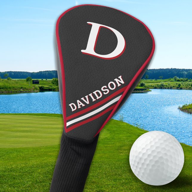 Modern Sporty Personalized Monogram Golfer Gift Golf Headcover (Von Creator hochgeladen)