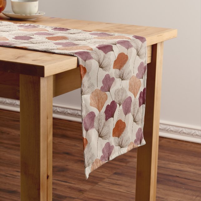 Modern Spring Botanical Floral Table Runner Kurzer Tischläufer (Beispiel)
