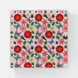 Modern Spring Garden Butterfly Floral  Briefbeschwerer