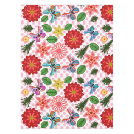 Modern Spring Garden Butterfly Floral Tischdecke
