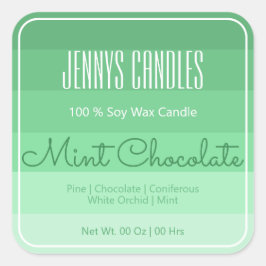 Modern Square Border Pastel Rainbow Ombre Aquamari Quadratischer Aufkleber