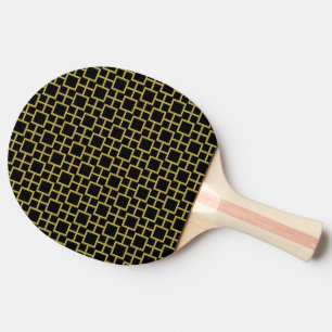 Modern Square Pattern Gold Tischtennis Schläger