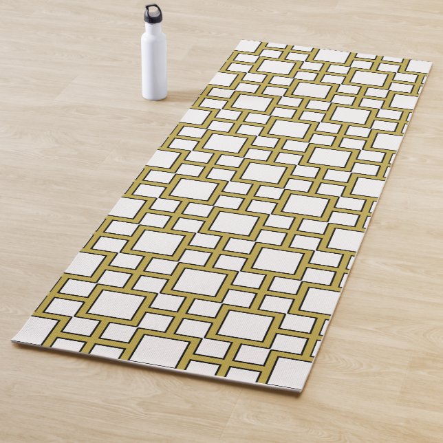 Modern Square Pattern Gold Yogamatte (Beispiel)