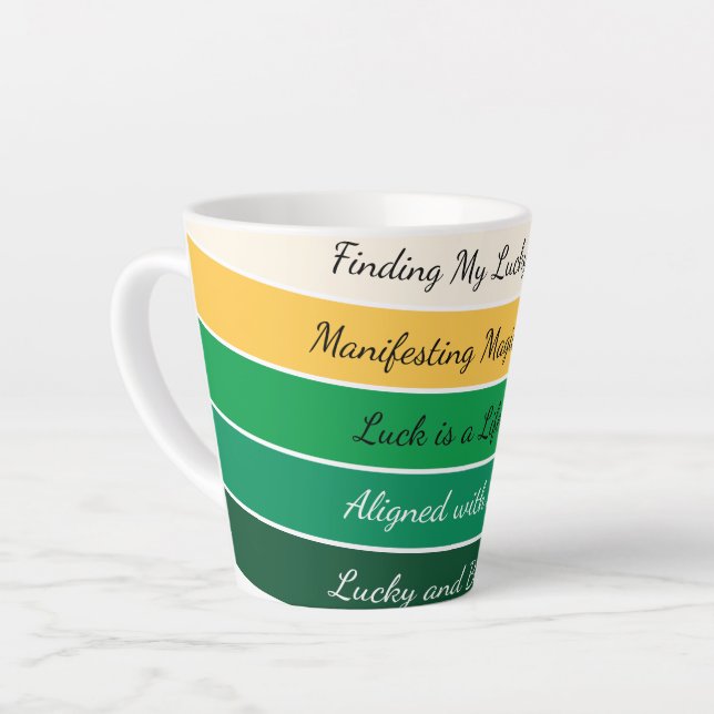 Modern St. Patrick’s Day Gradient Milchtasse (Linke Ecke)