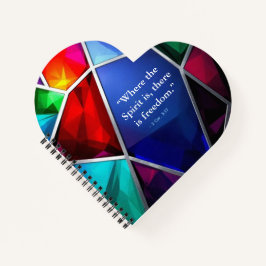 Modern Stained Glass Geometric Faith Journal Notizbuch