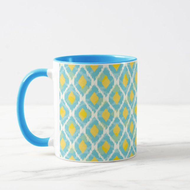 Modern Stamm-Kat-Blau-gelbe Mode Tasse (Links)