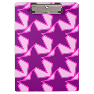 Modern Star Geometric - Amethyst lila und rosa Klemmbrett