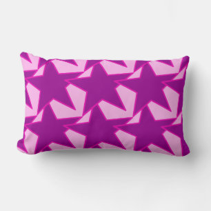 Modern Star Geometric - Amethyst lila und rosa Lendenkissen