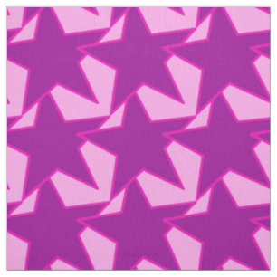 Modern Star Geometric - Amethyst lila und rosa Stoff