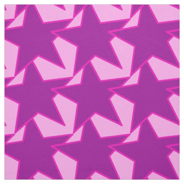 Modern Star Geometric - Amethyst lila und rosa Stoff (Muster)