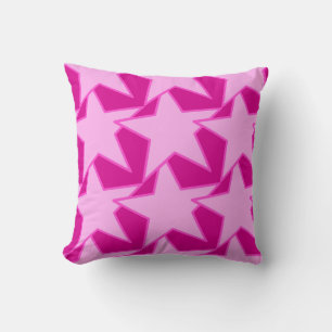 Modern Star Geometric - blassrosa und fuchsia Kissen