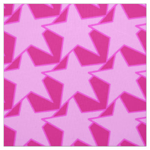 Modern Star Geometric - blassrosa und fuchsia Stoff