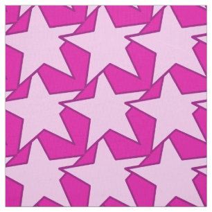 Modern Star Geometric - Fuchsia und Eispink Stoff