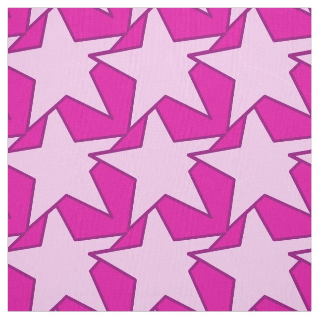 Modern Star Geometric - Fuchsia und Eispink Stoff (Muster)