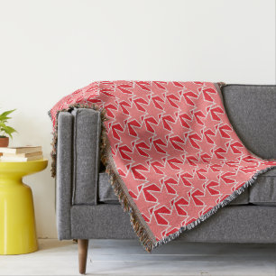 Modern Star Geometric - Korallenrosa und Rot Decke