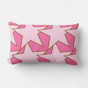 Modern Star Geometric - leicht und tief rosa Lendenkissen