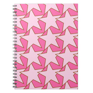 Modern Star Geometric - leicht und tief rosa Notizblock