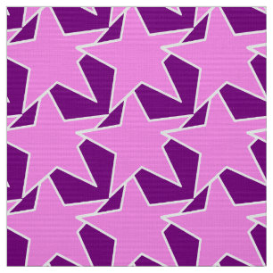 Modern Star Geometric - lila und violett Stoff