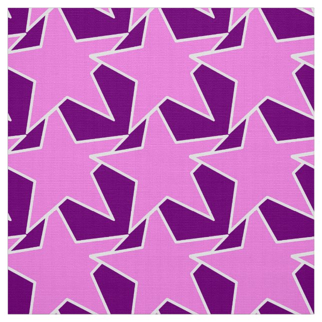 Modern Star Geometric - lila und violett Stoff (Muster)