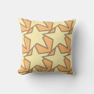 Modern Star Geometric - Mustard Yellow und Tan Kissen