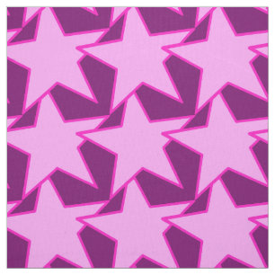 Modern Star Geometric - rosa und amethystisch lila Stoff