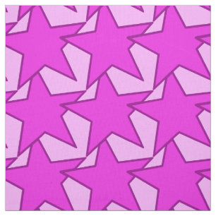 Modern Star Geometric - violett und rosa Stoff