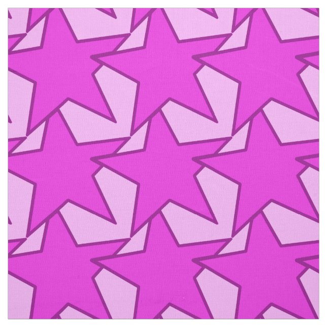 Modern Star Geometric - violett und rosa Stoff (Muster)