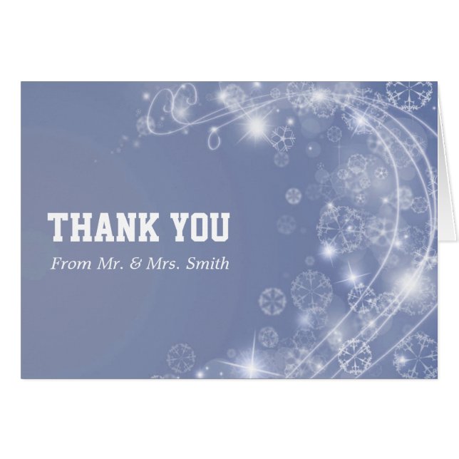 Modern Star Glitzer Confetti Glitzern Vielen Dank (Vorderseite (Horizontal))